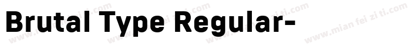 Brutal Type Regular字体转换